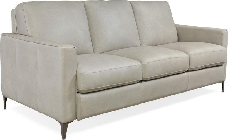 Gray leather sleeper on sale sofa